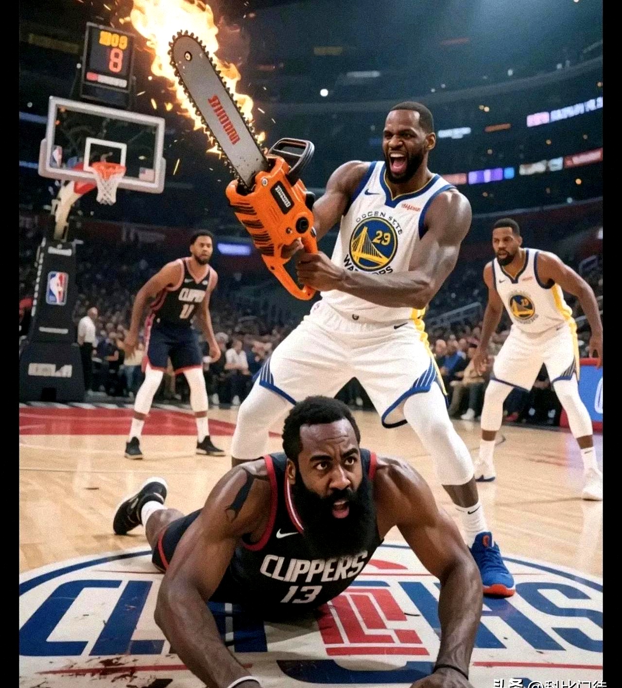 湖人横扫国王，哈登带队取胜